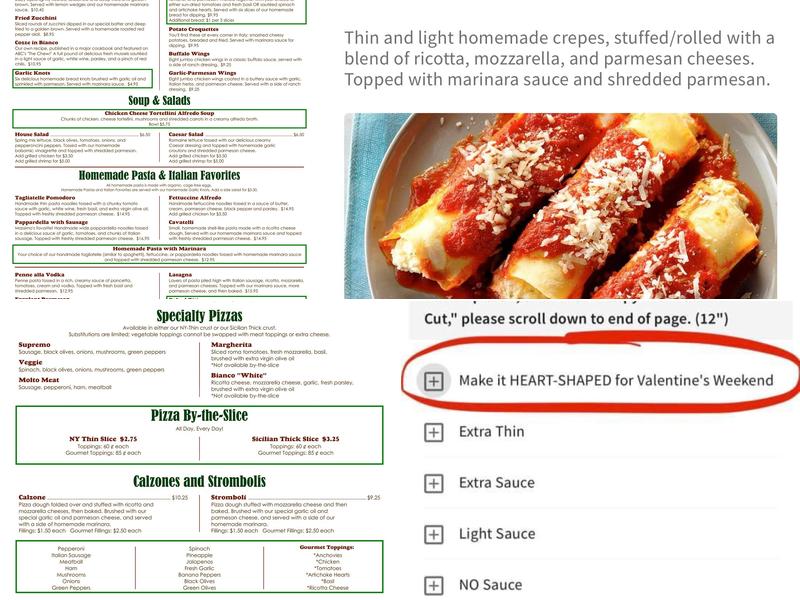 Fini’s Pizzeria Menu