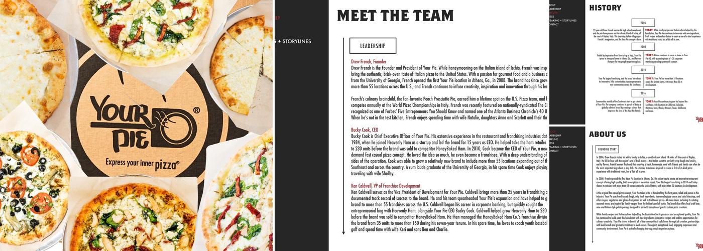 Your Pie Pizza Menu