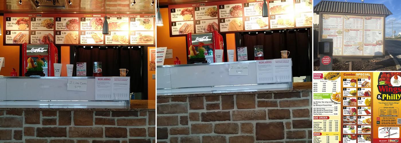 Wings & Philly Menu