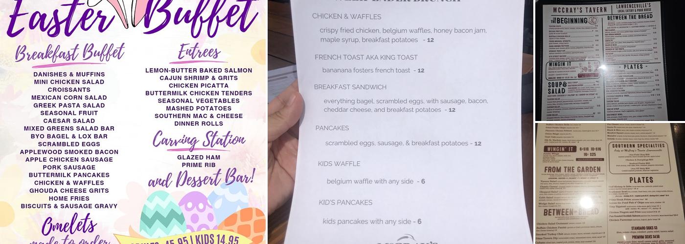 McCray’s Tavern Lawrenceville Menu