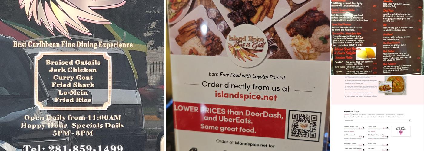 Island Spice Bar and Grill Menu