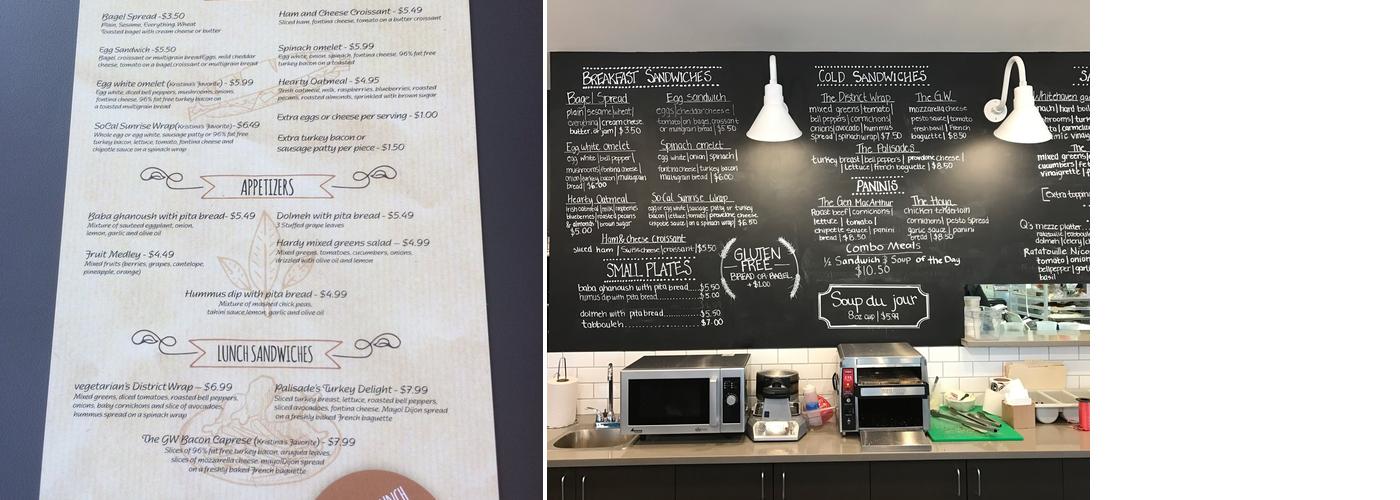 Kristina's Cafe Menu