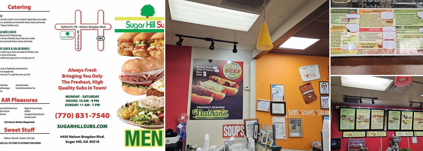Sugar Hill Subs Menu