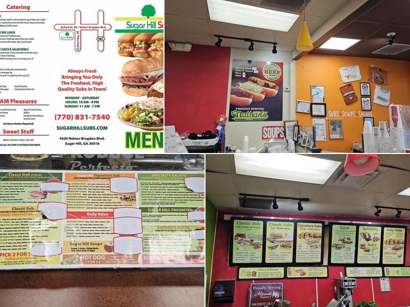 Sugar Hill Subs Menu