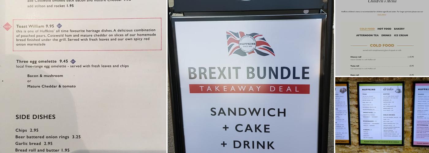 Huffkins Witney Menu