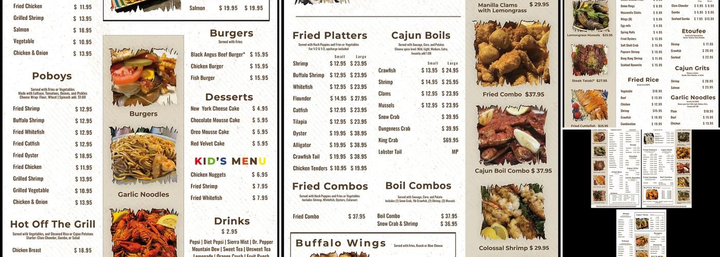 Red Crawfish Seafood & Wings Menu