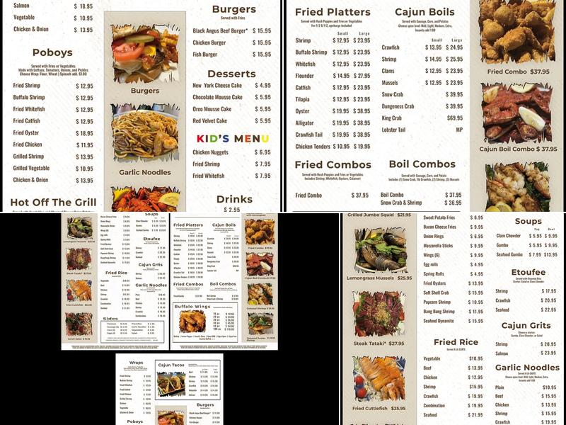 Red Crawfish Seafood & Wings Menu