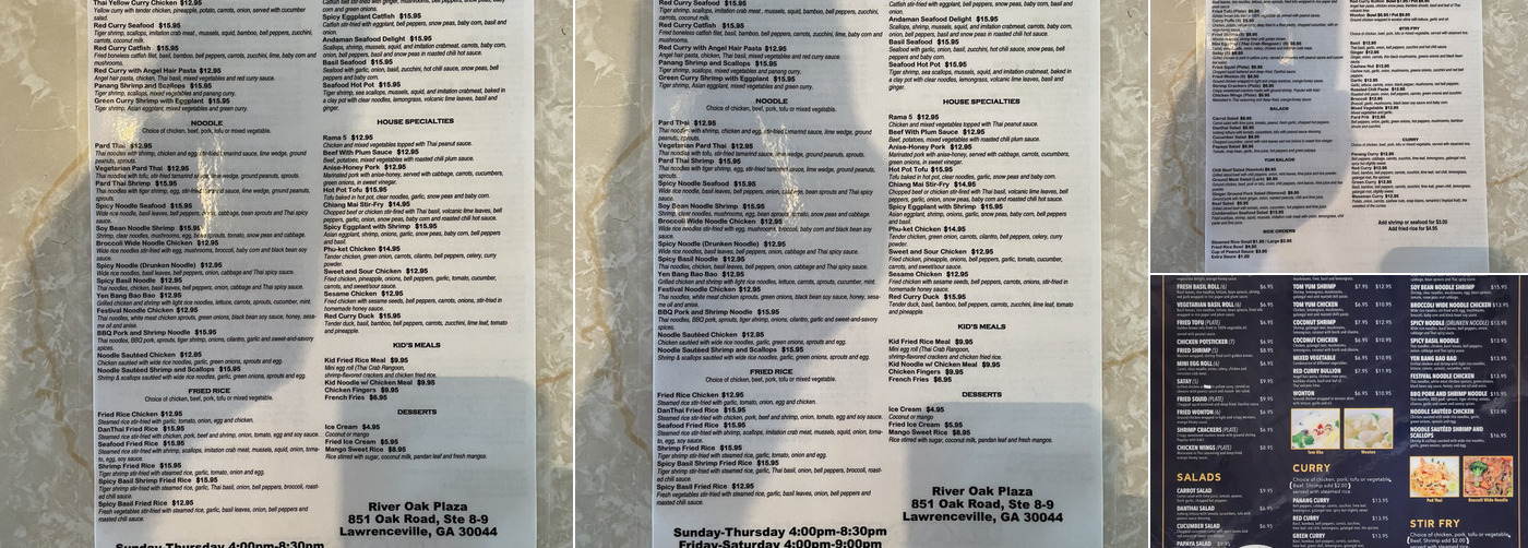 Danthai Restaurant, Lawrenceville Menu, Reviews (233), Photos (53