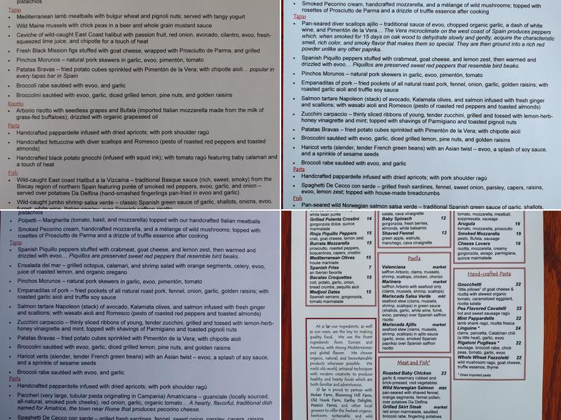 Olar Noso Menu