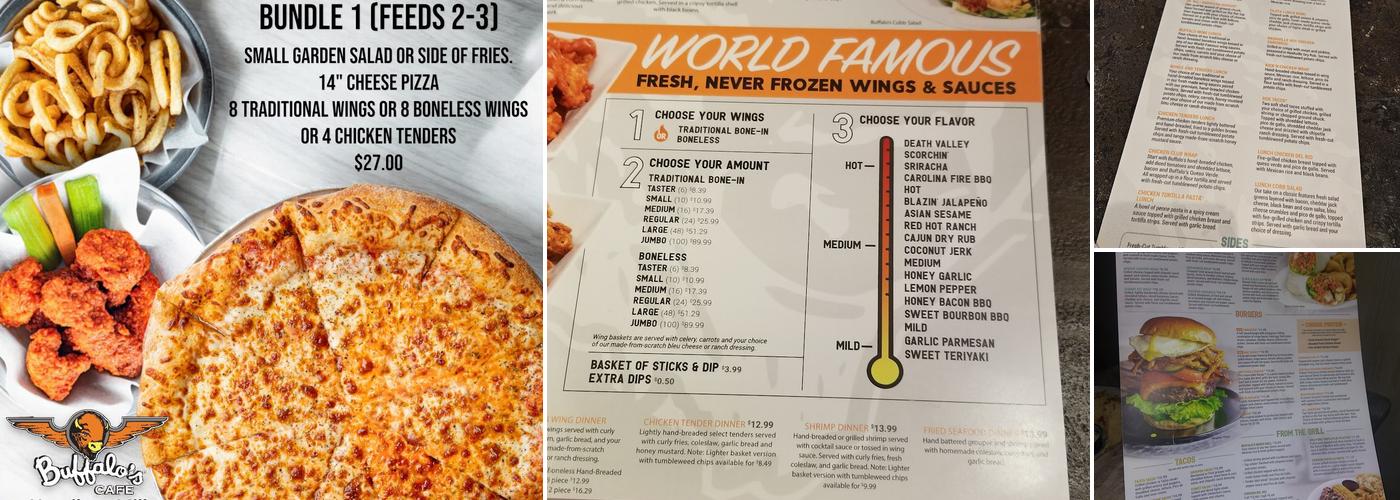 Buffalo's Cafe Menu