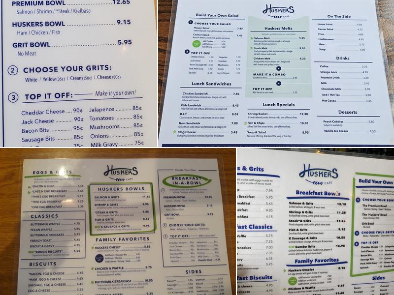 Huskers Cafe (Stone Mountain) Menu