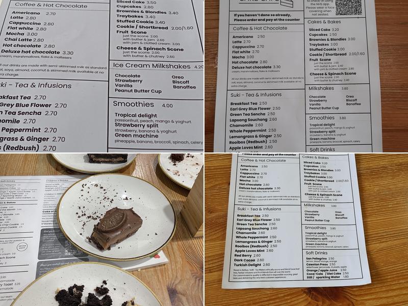 Hunters Cake Cafe Menu