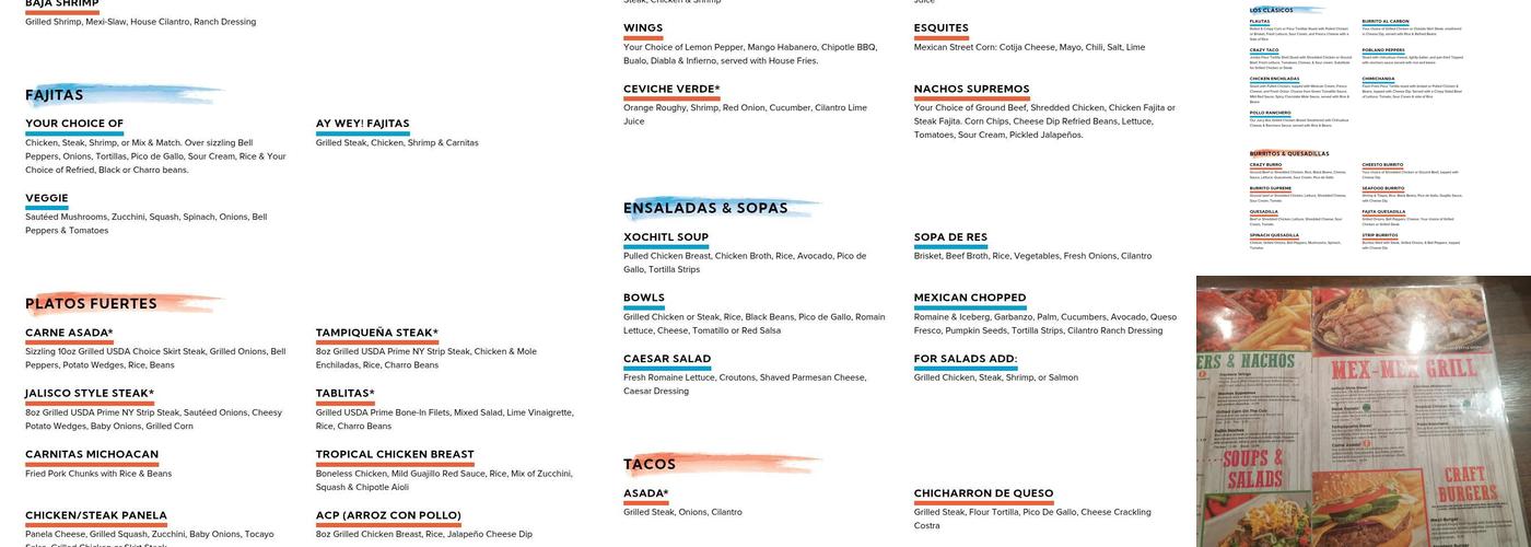 Frontera Mexican Kitchen Menu
