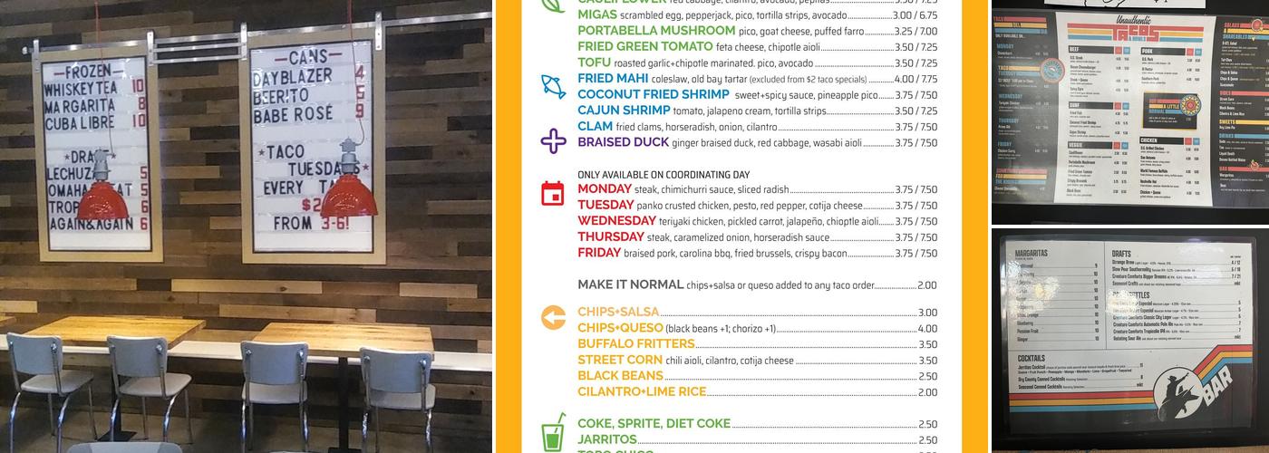 Strange Taco Bar Menu