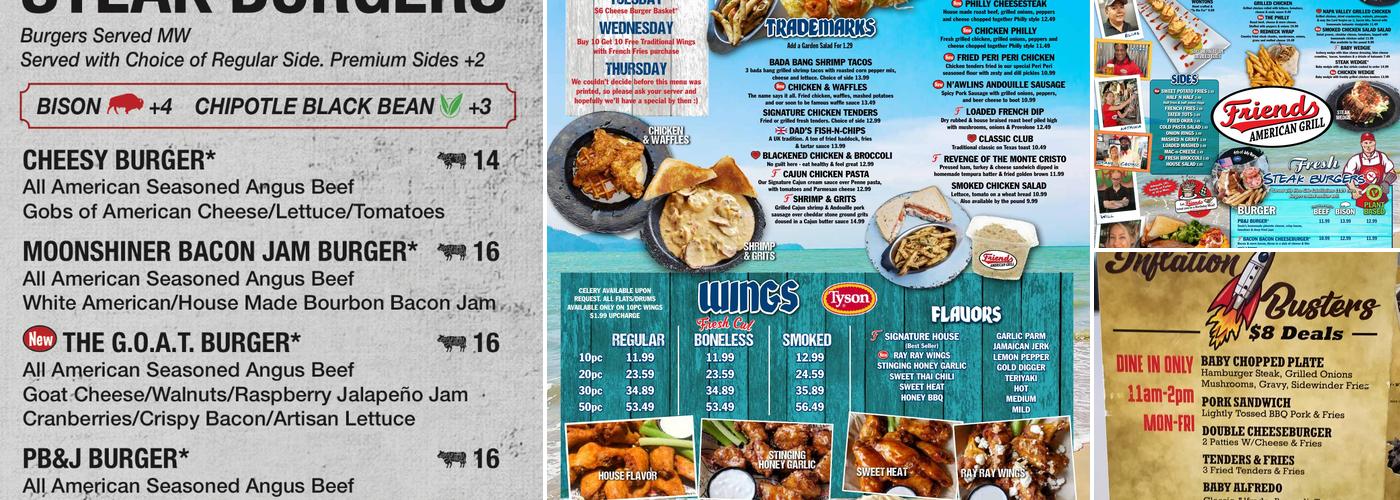 Friends Dacula Grill Menu