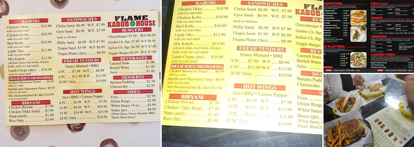 Baba’s Wings & Platters Menu