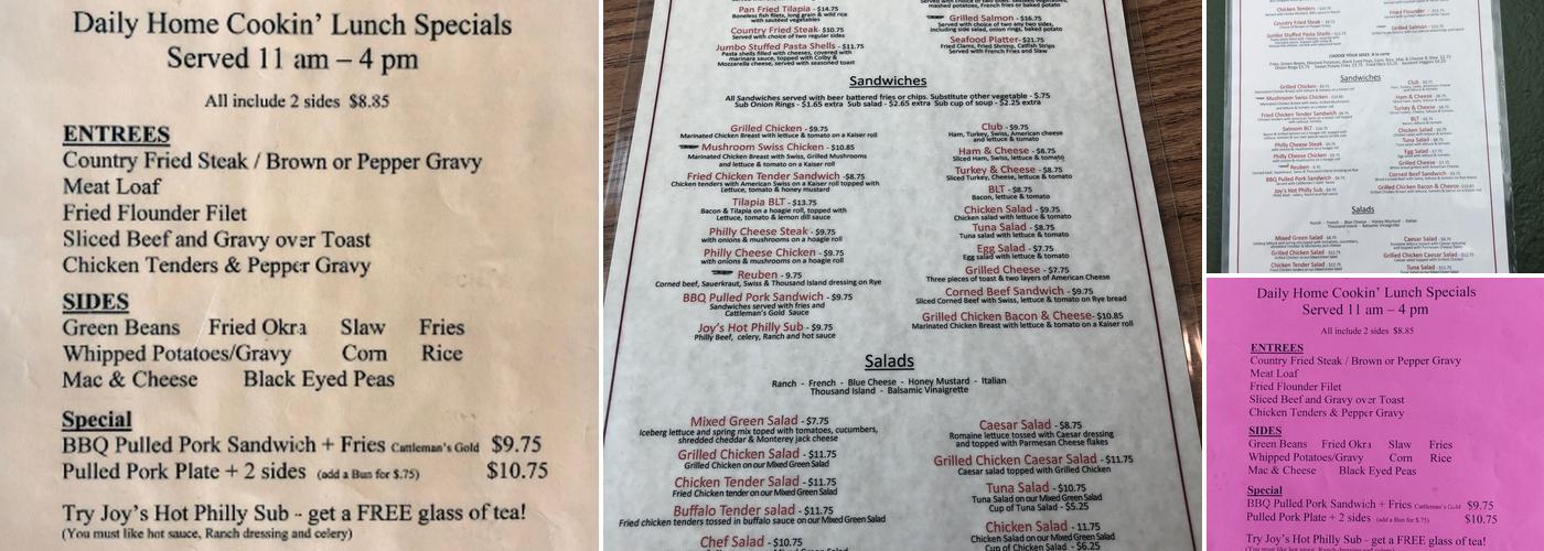 The Flying Machine Menu