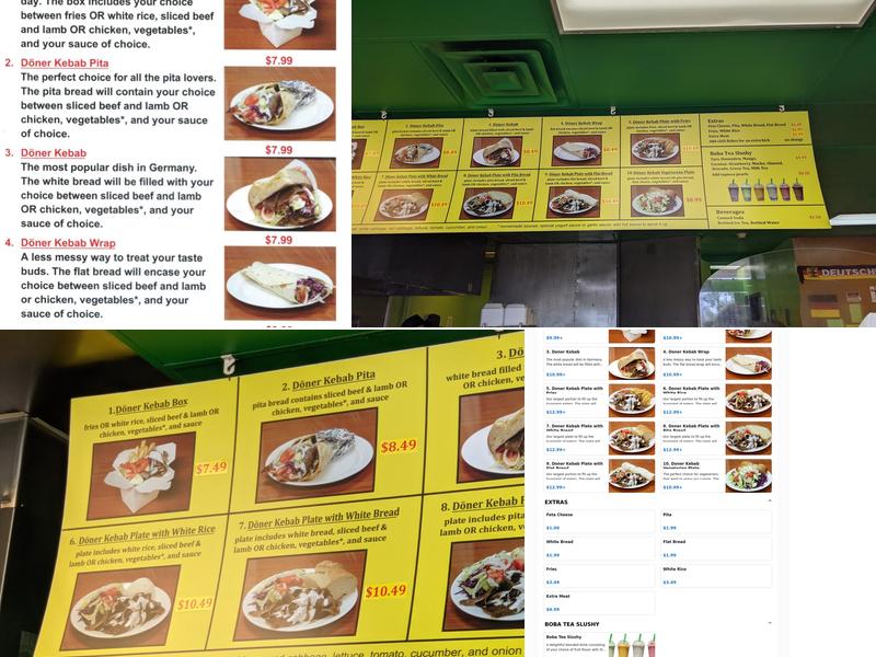 Son's Döner Kebab Menu