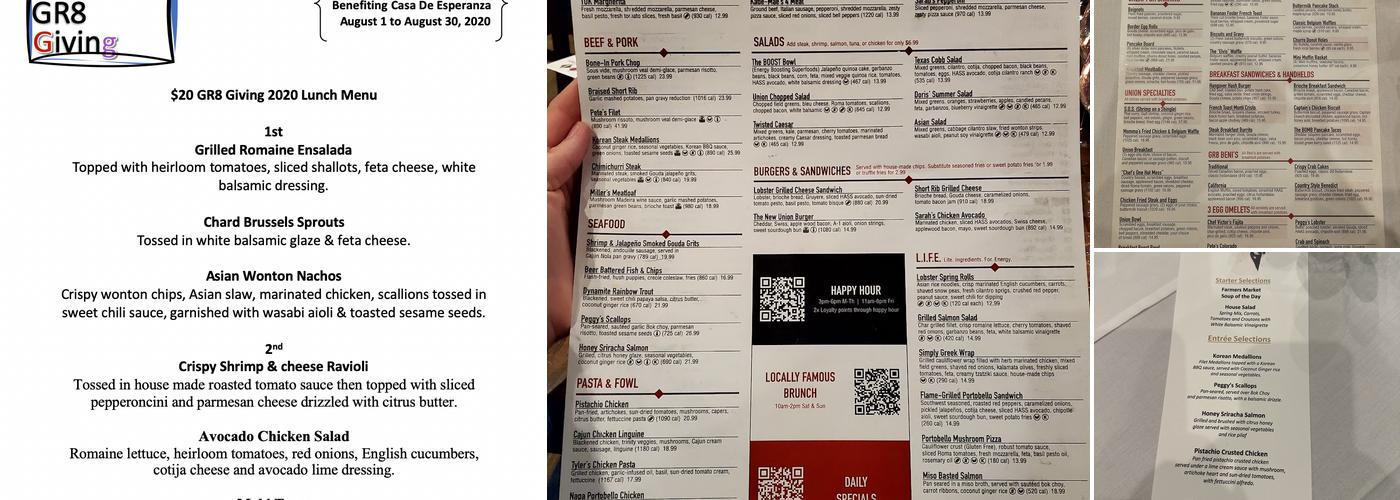 The Union Kitchen Menu