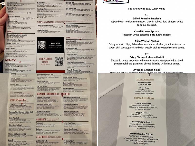 The Union Kitchen Menu