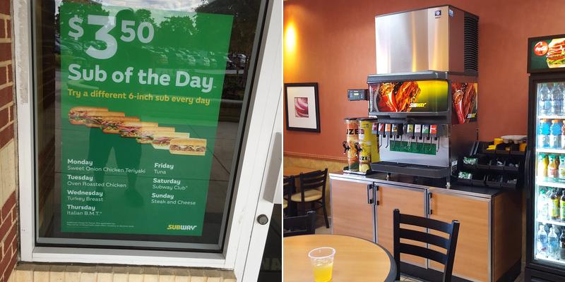 Subway Menu