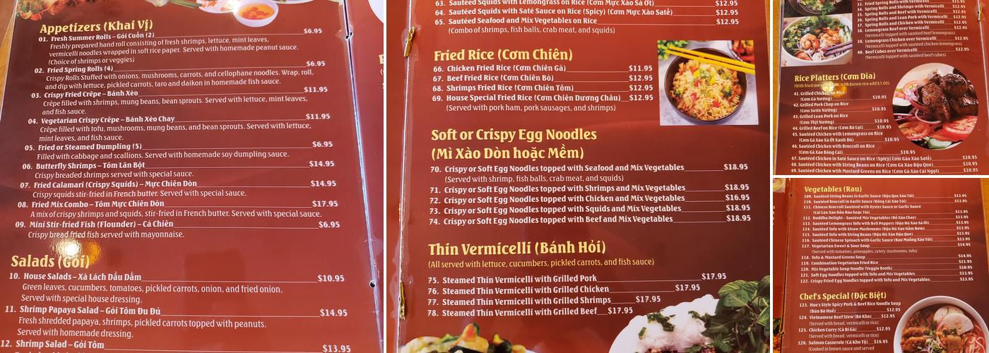 Binh Duong IV Menu