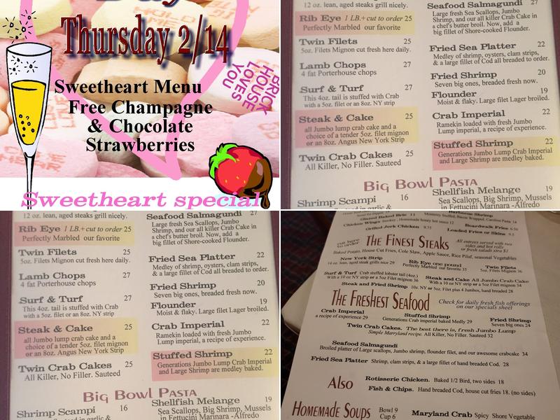 Brick House Restaurant Menu