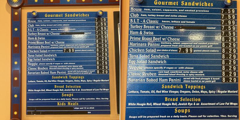 Empson's Deli Menu