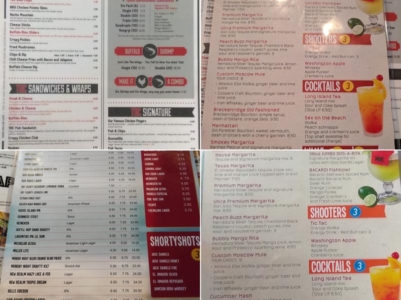 Three Dollar Cafe Menu