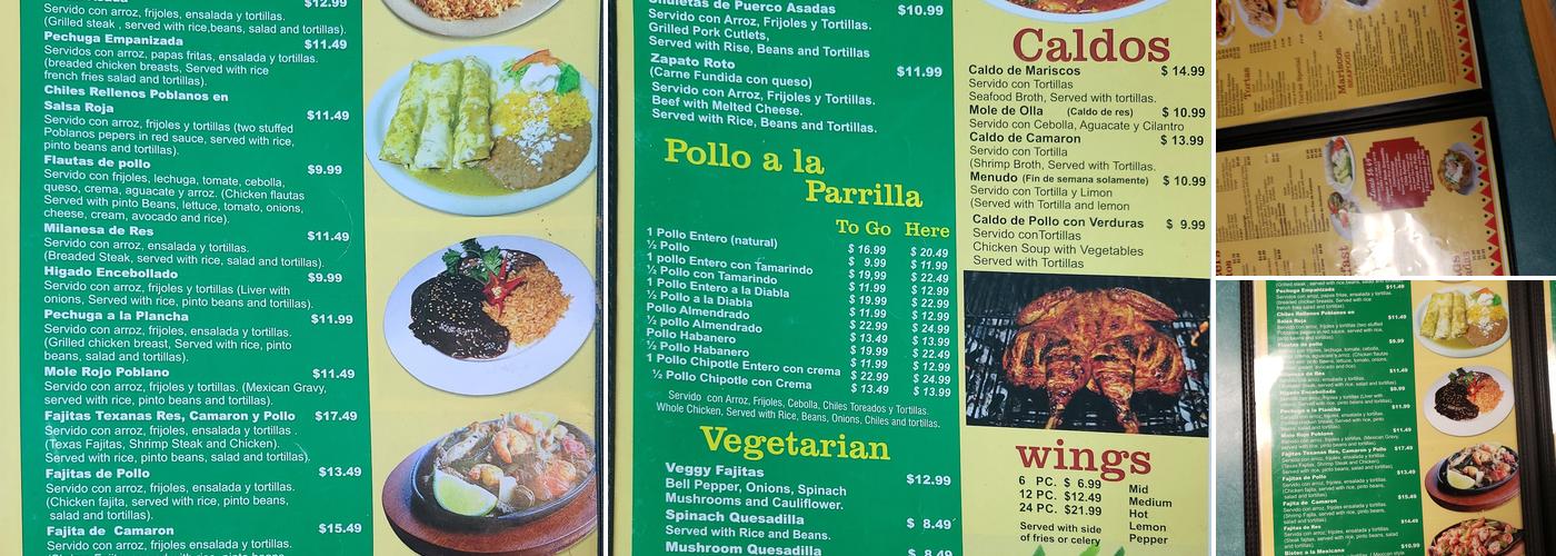 El Arroyito Menu