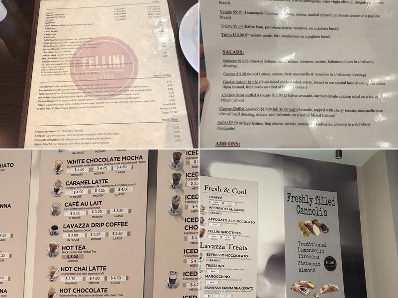 Fellini Caffè Menu