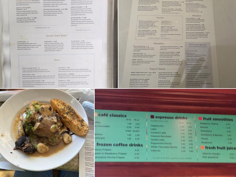 Black Walnut Cafe Menu