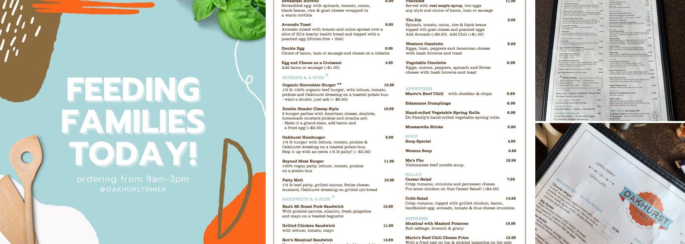 Oakhurst Diner Menu