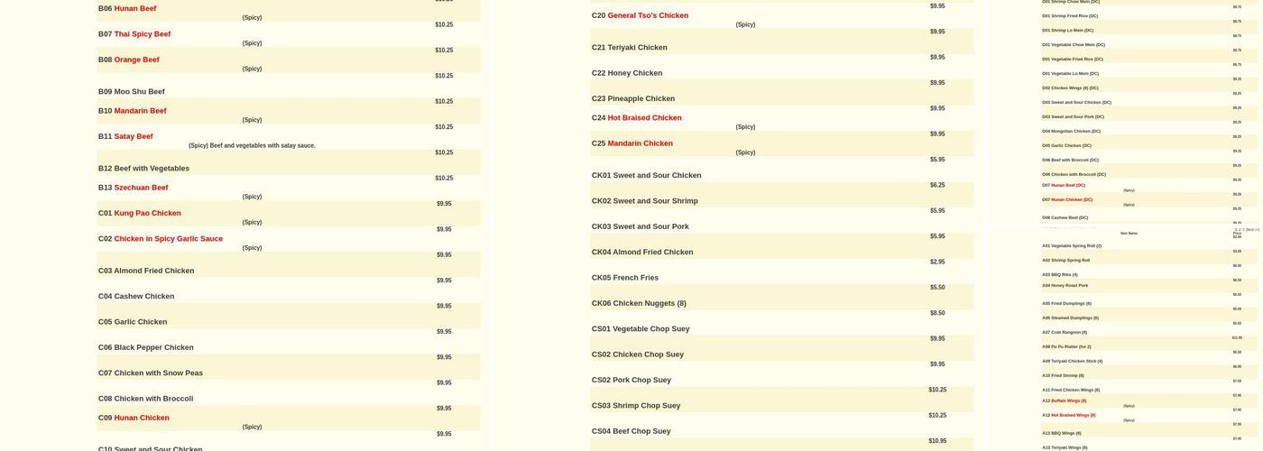 China Wok Restaurant Menu