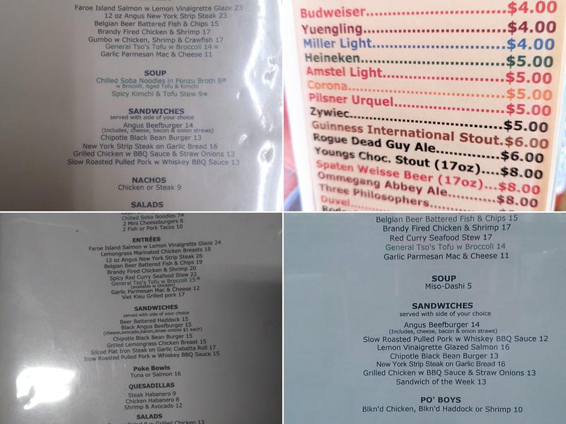Pig Bar Menu
