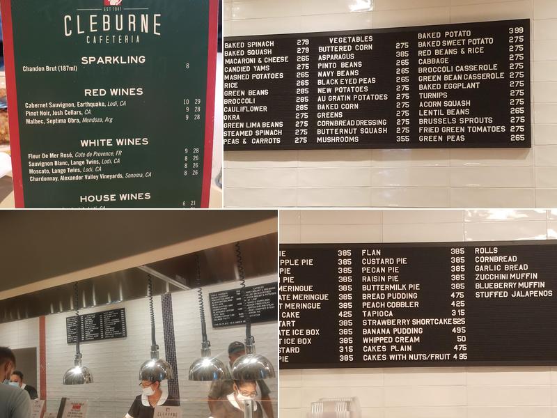 Cleburne Cafeteria Menu