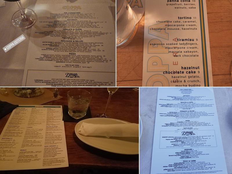 Coppa Osteria Menu