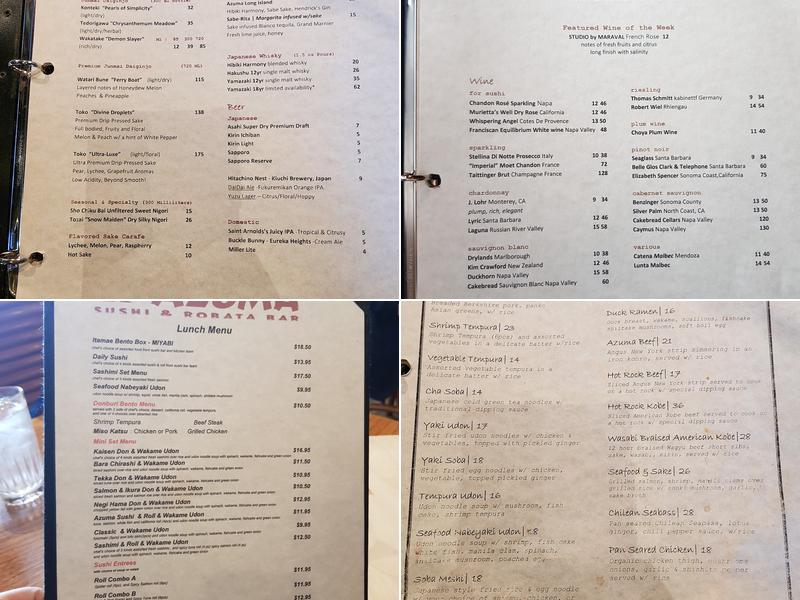 Azuma Menu