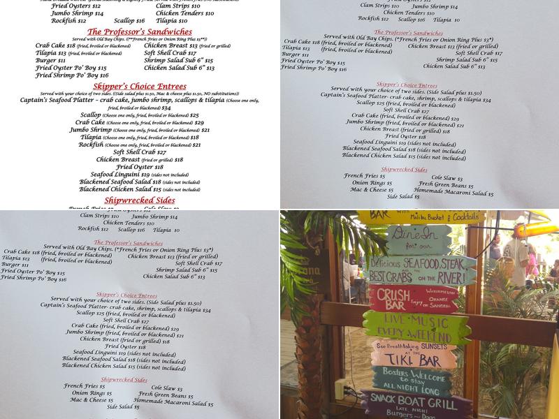 Gilligan's Pier Seafood & Steakhouse Menu