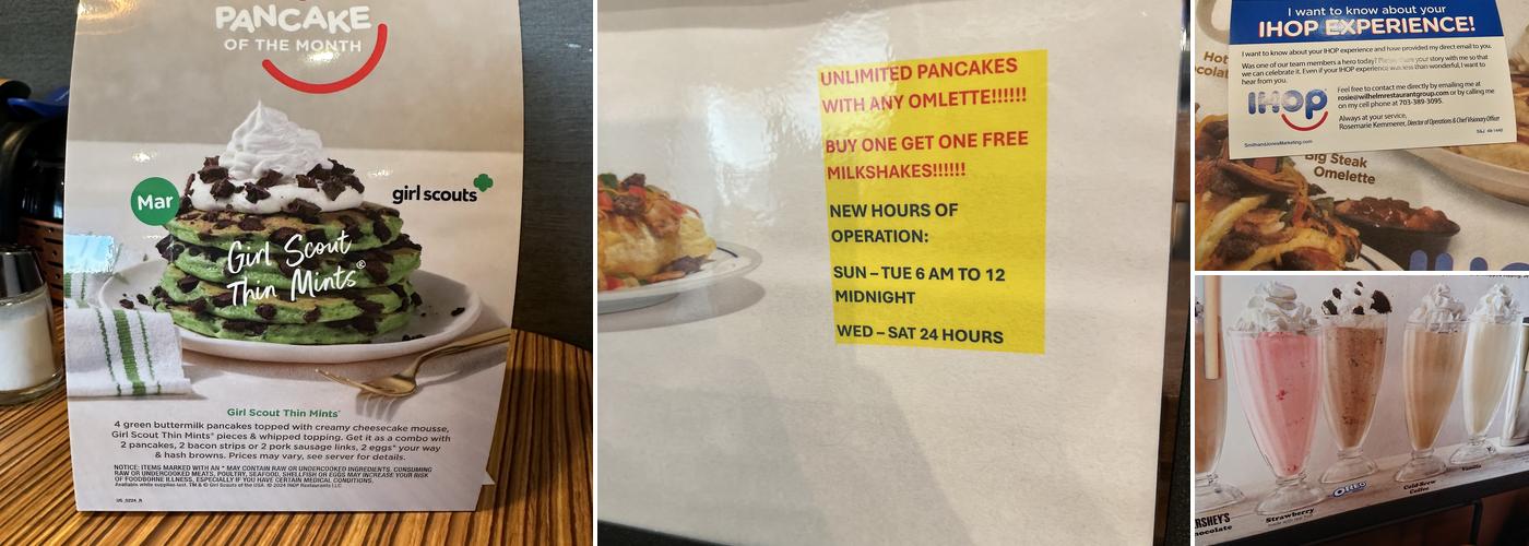 IHOP Menu