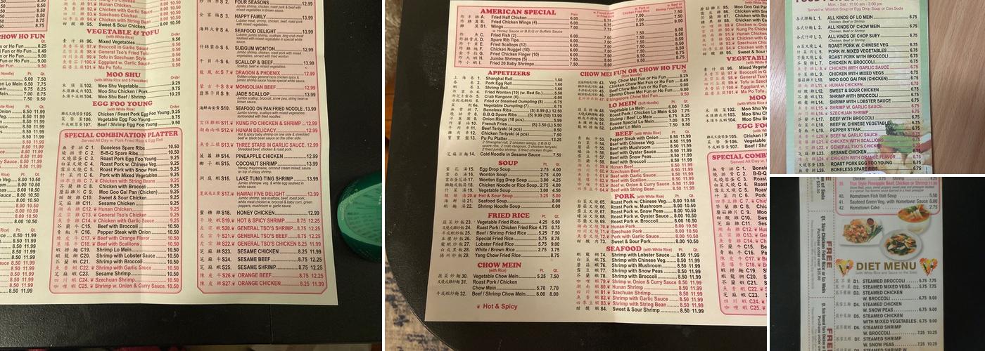 Red Chopstick Menu