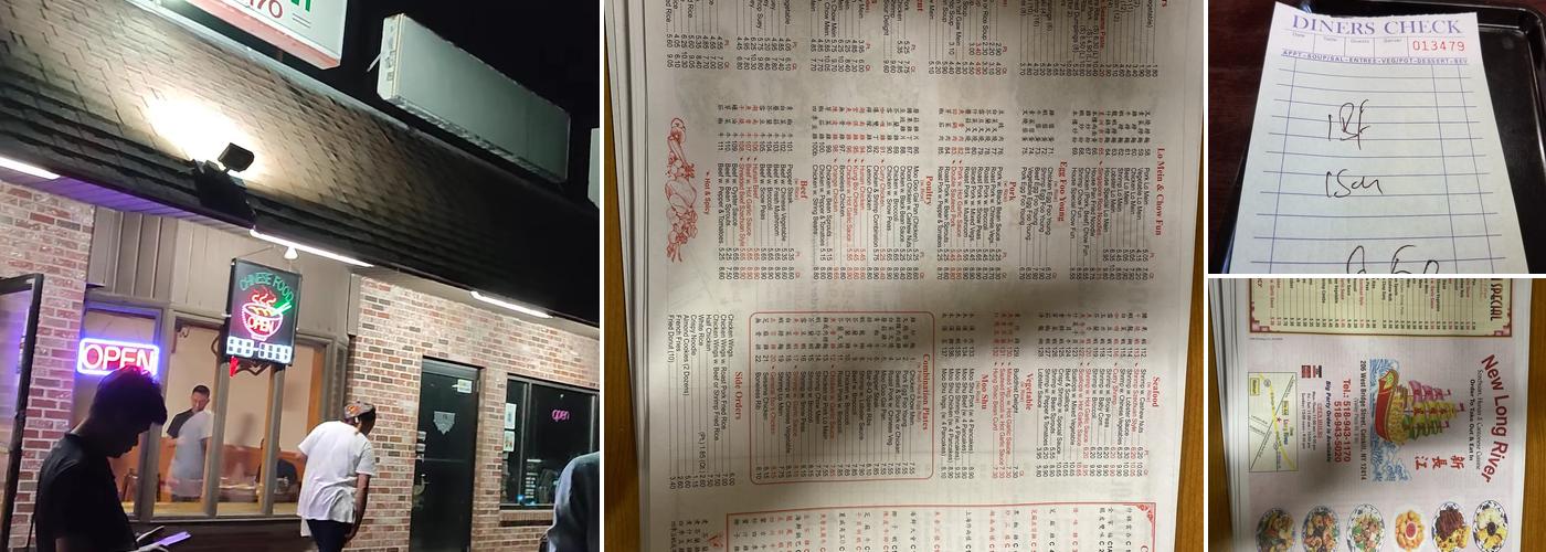 New Long River Menu