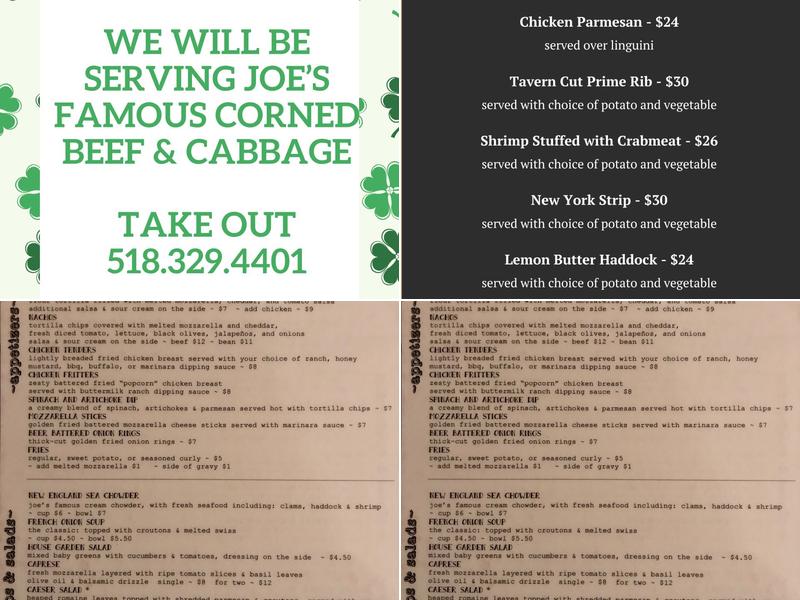 Taconic Wayside Inn Menu
