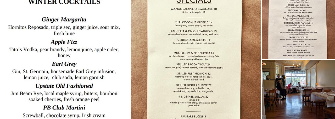 Blue Plate Menu