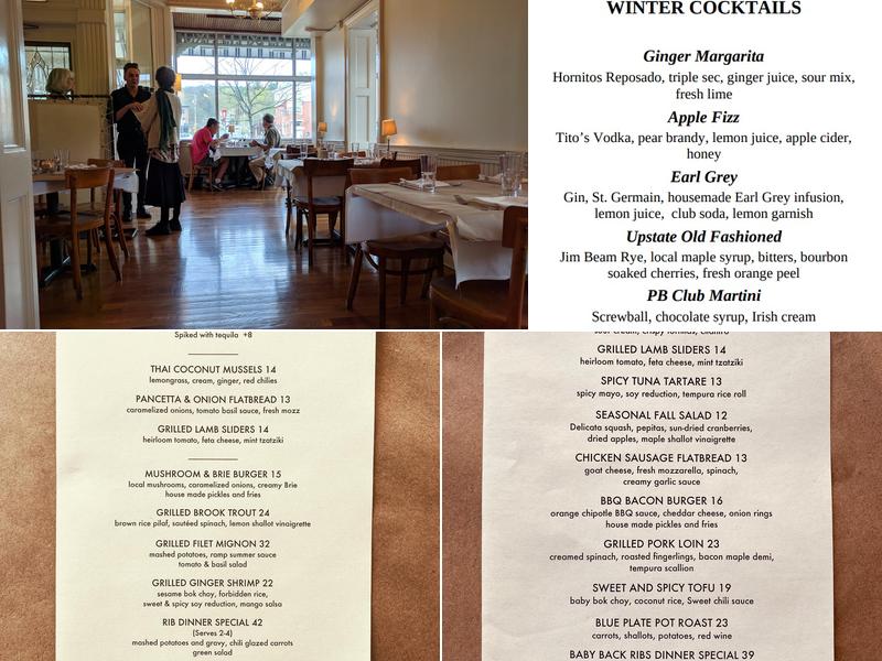 Blue Plate Menu