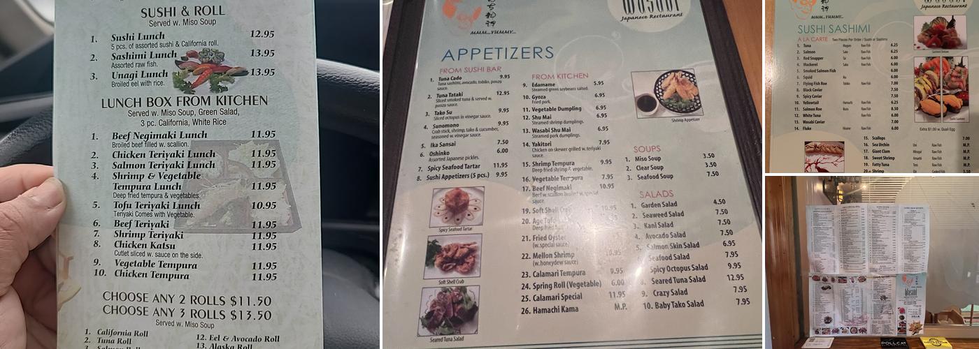 Wasabi Menu