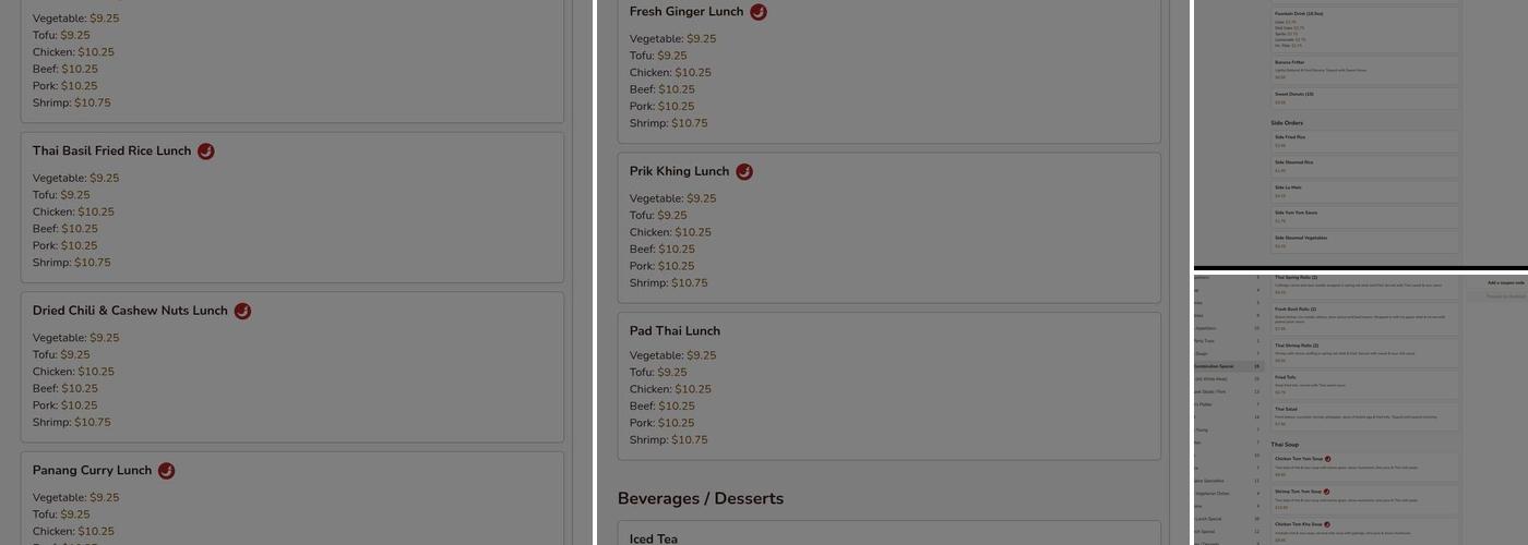 Pacific Spice Menu