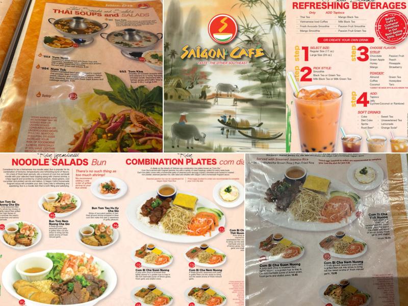 Saigon Cafe Menu