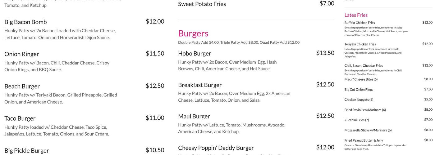 Lates Menu