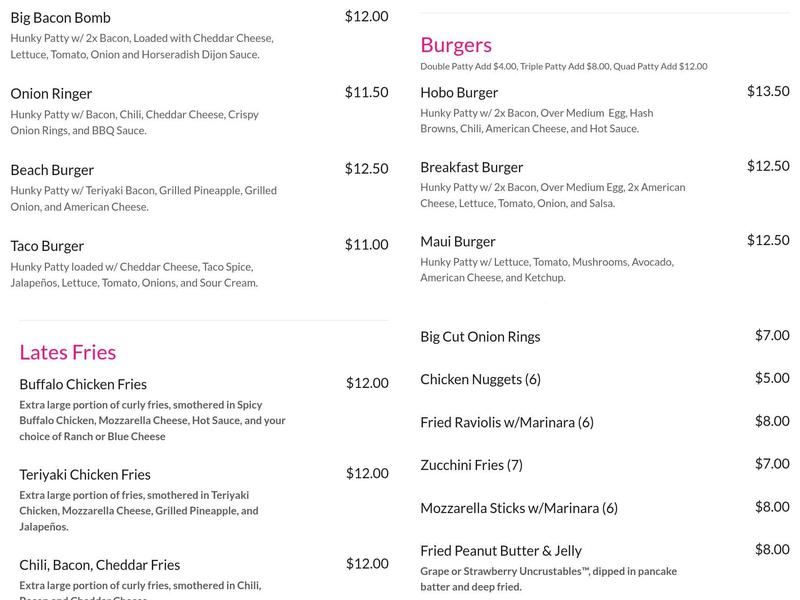 Lates Menu